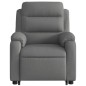 vidaXL Sillón de masaje eléctrico reclinable elevable tela gris oscuro vidaXL Sillón de masaje eléctrico reclinable elevable tela gris oscuro