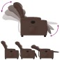 vidaXL Sillón reclinable eléctrico de cuero sintético marrón vidaXL Sillón reclinable eléctrico de cuero sintético marrón