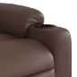 vidaXL Sillón reclinable eléctrico de cuero sintético marrón vidaXL Sillón reclinable eléctrico de cuero sintético marrón
