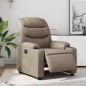 vidaXL Sillón reclinable eléctrico de cuero sintético color capuchino vidaXL Sillón reclinable eléctrico de cuero sintético color capuchino