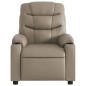 vidaXL Sillón reclinable eléctrico de cuero sintético color capuchino vidaXL Sillón reclinable eléctrico de cuero sintético color capuchino