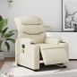 vidaXL Sillón de masaje reclinable eléctrico cuero sintético crema vidaXL Sillón de masaje reclinable eléctrico cuero sintético crema