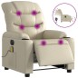 vidaXL Sillón de masaje reclinable eléctrico cuero sintético crema vidaXL Sillón de masaje reclinable eléctrico cuero sintético crema