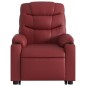 vidaXL Sillón reclinable elevable cuero artificial rojo tinto vidaXL Sillón reclinable elevable cuero artificial rojo tinto