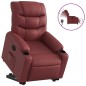 vidaXL Sillón elevable eléctrico cuero artificial rojo tinto vidaXL Sillón elevable eléctrico cuero artificial rojo tinto