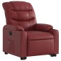 vidaXL Sillón elevable eléctrico cuero artificial rojo tinto vidaXL Sillón elevable eléctrico cuero artificial rojo tinto