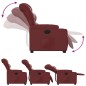 vidaXL Sillón elevable eléctrico cuero artificial rojo tinto vidaXL Sillón elevable eléctrico cuero artificial rojo tinto