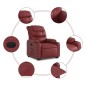 vidaXL Sillón elevable eléctrico cuero artificial rojo tinto vidaXL Sillón elevable eléctrico cuero artificial rojo tinto