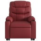 vidaXL Sillón elevable eléctrico cuero artificial rojo tinto vidaXL Sillón elevable eléctrico cuero artificial rojo tinto
