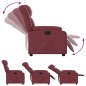 vidaXL Sillón reclinable eléctrico de cuero sintético rojo tinto vidaXL Sillón reclinable eléctrico de cuero sintético rojo tinto