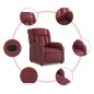 vidaXL Sillón reclinable eléctrico de cuero sintético rojo tinto vidaXL Sillón reclinable eléctrico de cuero sintético rojo tinto