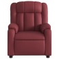 vidaXL Sillón reclinable eléctrico de cuero sintético rojo tinto vidaXL Sillón reclinable eléctrico de cuero sintético rojo tinto