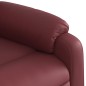 vidaXL Sillón reclinable eléctrico de cuero sintético rojo tinto vidaXL Sillón reclinable eléctrico de cuero sintético rojo tinto