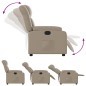 vidaXL Sillón reclinable eléctrico de cuero sintético color capuchino vidaXL Sillón reclinable eléctrico de cuero sintético color capuchino