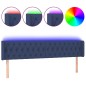 vidaXL Cabecero con LED de tela azul 183x16x78/88 cm vidaXL Cabecero con LED de tela azul 183x16x78/88 cm
