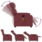 vidaXL Sillón masaje reclinable eléctrico cuero sintético rojo tinto vidaXL Sillón masaje reclinable eléctrico cuero sintético rojo tinto