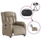 vidaXL Sillón reclinable de masaje eléctrico cuero sintético capuchino vidaXL Sillón reclinable de masaje eléctrico cuero sintético capuchino