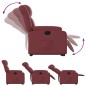vidaXL Sillón elevable eléctrico cuero artificial rojo tinto vidaXL Sillón elevable eléctrico cuero artificial rojo tinto