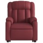 vidaXL Sillón de masaje elevable eléctrico cuero artificial rojo tinto vidaXL Sillón de masaje elevable eléctrico cuero artificial rojo tinto