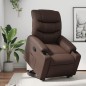 vidaXL Sillón reclinable elevable cuero sintético marrón vidaXL Sillón reclinable elevable cuero sintético marrón