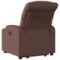 vidaXL Sillón reclinable elevable cuero sintético marrón vidaXL Sillón reclinable elevable cuero sintético marrón