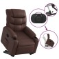 vidaXL Sillón reclinable elevable cuero sintético marrón vidaXL Sillón reclinable elevable cuero sintético marrón