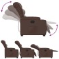 vidaXL Sillón reclinable elevable cuero sintético marrón vidaXL Sillón reclinable elevable cuero sintético marrón