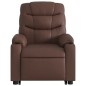 vidaXL Sillón reclinable elevable cuero sintético marrón vidaXL Sillón reclinable elevable cuero sintético marrón
