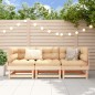 vidaXL Juego de muebles de jardín 3 piezas madera maciza de pino vidaXL Juego de muebles de jardín 3 piezas madera maciza de pino