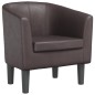 vidaXL Sillón cuero sintético marrón vidaXL Sillón cuero sintético marrón