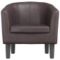 vidaXL Sillón cuero sintético marrón vidaXL Sillón cuero sintético marrón