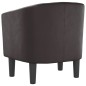 vidaXL Sillón cuero sintético marrón vidaXL Sillón cuero sintético marrón