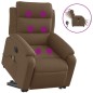 vidaXL Sillón de masaje eléctrico reclinable elevable tela marrón vidaXL Sillón de masaje eléctrico reclinable elevable tela marrón