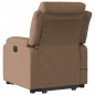 vidaXL Sillón de masaje eléctrico reclinable elevable tela marrón vidaXL Sillón de masaje eléctrico reclinable elevable tela marrón