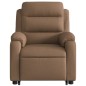 vidaXL Sillón de masaje eléctrico reclinable elevable tela marrón vidaXL Sillón de masaje eléctrico reclinable elevable tela marrón