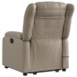 vidaXL Sillón reclinable masaje pie cuero artificial color capuchino vidaXL Sillón reclinable masaje pie cuero artificial color capuchino