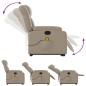 vidaXL Sillón reclinable masaje pie cuero artificial color capuchino vidaXL Sillón reclinable masaje pie cuero artificial color capuchino