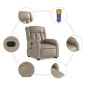 vidaXL Sillón reclinable masaje pie cuero artificial color capuchino vidaXL Sillón reclinable masaje pie cuero artificial color capuchino