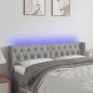 vidaXL Cabecero con LED de tela gris claro 163x16x78/88 cm vidaXL Cabecero con LED de tela gris claro 163x16x78/88 cm