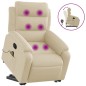 vidaXL Silla de masaje reclinable de pie de tela color crema vidaXL Silla de masaje reclinable de pie de tela color crema