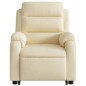 vidaXL Silla de masaje reclinable de pie de tela color crema vidaXL Silla de masaje reclinable de pie de tela color crema