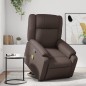 vidaXL Sillón reclinable de masaje de pie de cuero sintético marrón vidaXL Sillón reclinable de masaje de pie de cuero sintético marrón