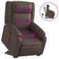 vidaXL Sillón reclinable de masaje de pie de cuero sintético marrón vidaXL Sillón reclinable de masaje de pie de cuero sintético marrón