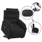 vidaXL Sillón reclinable de masaje elevable tela negro vidaXL Sillón reclinable de masaje elevable tela negro