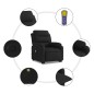 vidaXL Sillón reclinable de masaje elevable tela negro vidaXL Sillón reclinable de masaje elevable tela negro