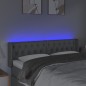 vidaXL Cabecero con LED de tela gris claro 163x16x78/88 cm vidaXL Cabecero con LED de tela gris claro 163x16x78/88 cm