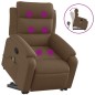 vidaXL Silla de masaje reclinable de pie de tela marrón vidaXL Silla de masaje reclinable de pie de tela marrón