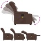 vidaXL Sillón reclinable de masaje de pie de cuero sintético marrón vidaXL Sillón reclinable de masaje de pie de cuero sintético marrón