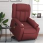 vidaXL Sillón reclinable de masaje de pie cuero artificial rojo tinto vidaXL Sillón reclinable de masaje de pie cuero artificial rojo tinto