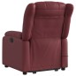 vidaXL Sillón reclinable de masaje de pie cuero artificial rojo tinto vidaXL Sillón reclinable de masaje de pie cuero artificial rojo tinto